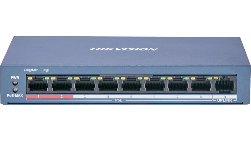 Hikvision 8 Port Fast Ethernet Unmanaged POE Switch DS-3E0109P-EM(B)