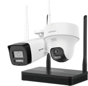 Hikvision 4MP H.265 One bullet + One turret WiFi NVS Kit NKS424W02H