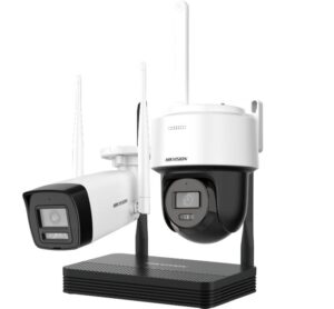 Hikvision 4MP H.265 One bullet + One PTDome WiFi NVS Kit NKS424W03H